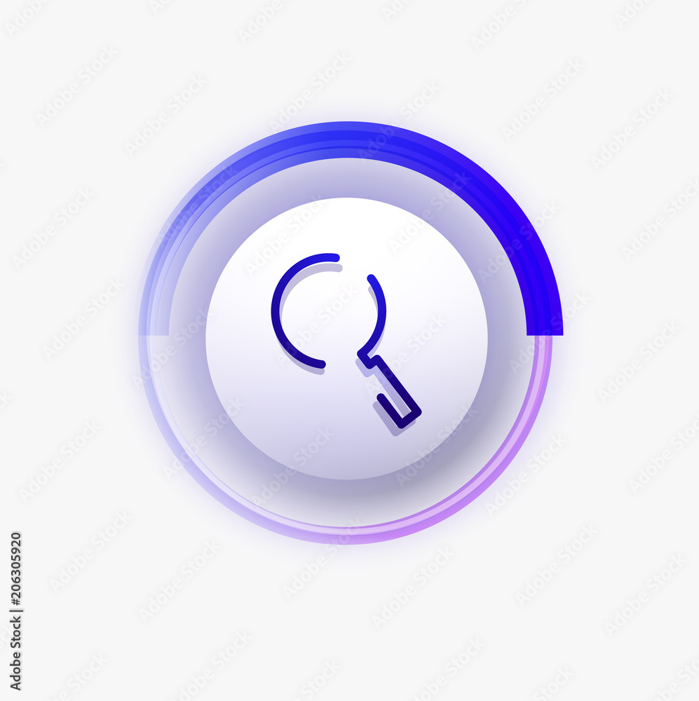 Search magnifyier web button, magnify icon. Modern magnifying glass sign, web site design or mobile app Search magnifyier web button, magnify icon. Modern magnifying glass sign, web site design or mobile app