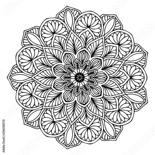 Mandalas for coloring  book. Decorative round ornaments. Unusual flower shape. Oriental vector, Anti-stress therapy patterns. Weave design elements. Yoga logos Vector.