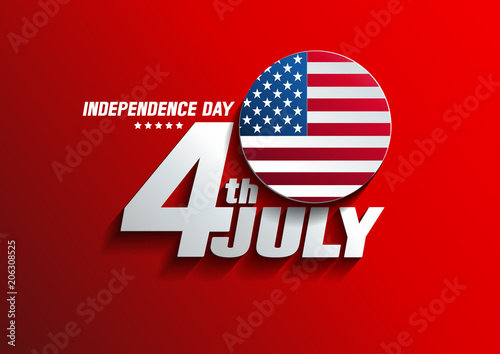 4th july independence day, vector illustration, you can place relevant content on the area.
