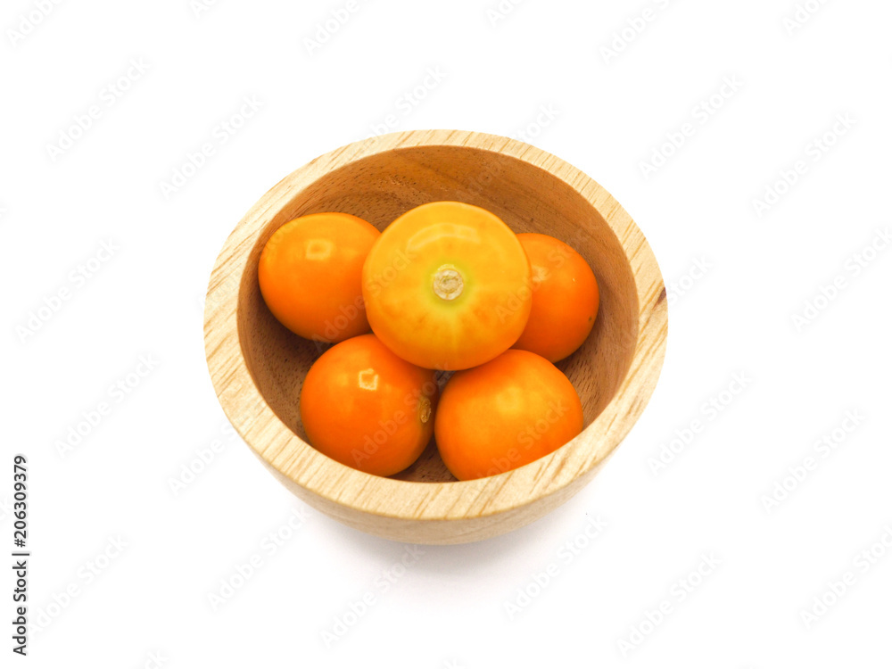 Fresh cape goosebery, physalis, on white background Fresh cape goosebery, physalis, on white background