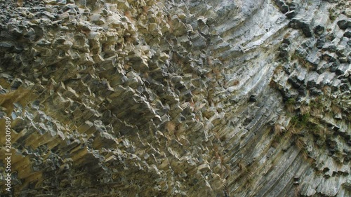 Geological Formation of Octogonal Basalt Columns in rock, Garni Gorge Mountain, Armenia 4