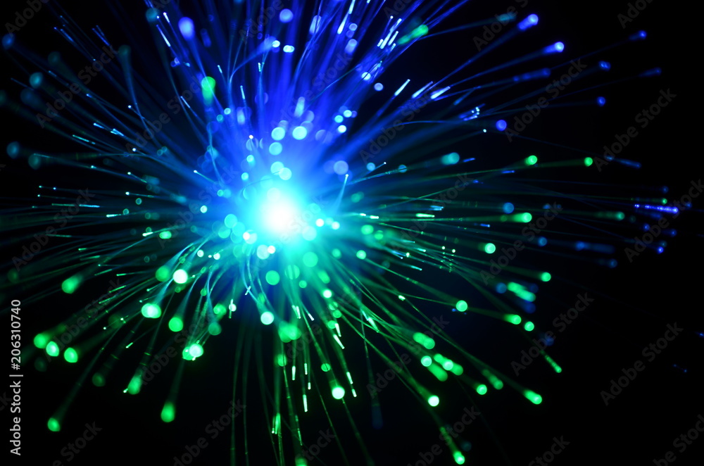 bunch of optical fibres dinamic flying bunch of optical fibres dinamic flying