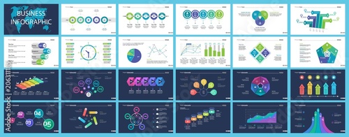 Business inforgraphic design set for strategy concept