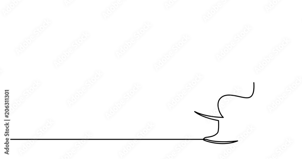 Self drawing animation of one line drawing of isolated vector object - chair Self drawing animation of one line drawing of isolated vector object - chair