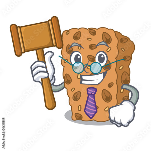 Judge granola bar mascot cartoon
