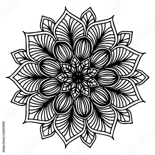Mandalas for coloring  book. Decorative round ornaments. Unusual flower shape. Oriental vector, Anti-stress therapy patterns. Weave design elements. Yoga logos Vector.