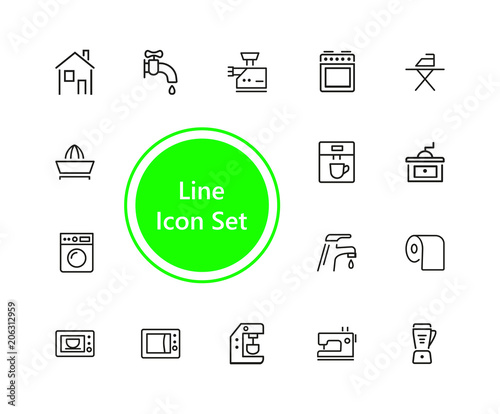 Household icon set