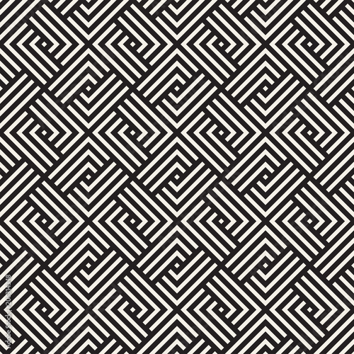 Vector seamless lines mosaic pattern. Modern stylish abstract texture. Repeating geometric tiles