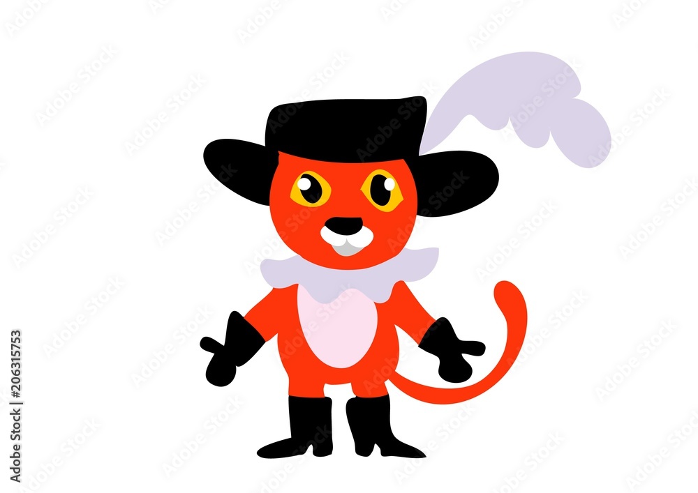 Obraz premium kot w butach