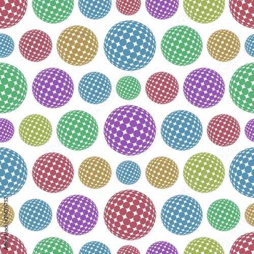 Wallpaper Mural Seamless background with color spheres. Torontodigital.ca