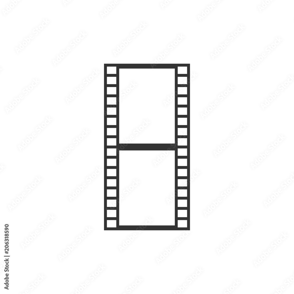 Film strip. Film icon. Vector illustration.