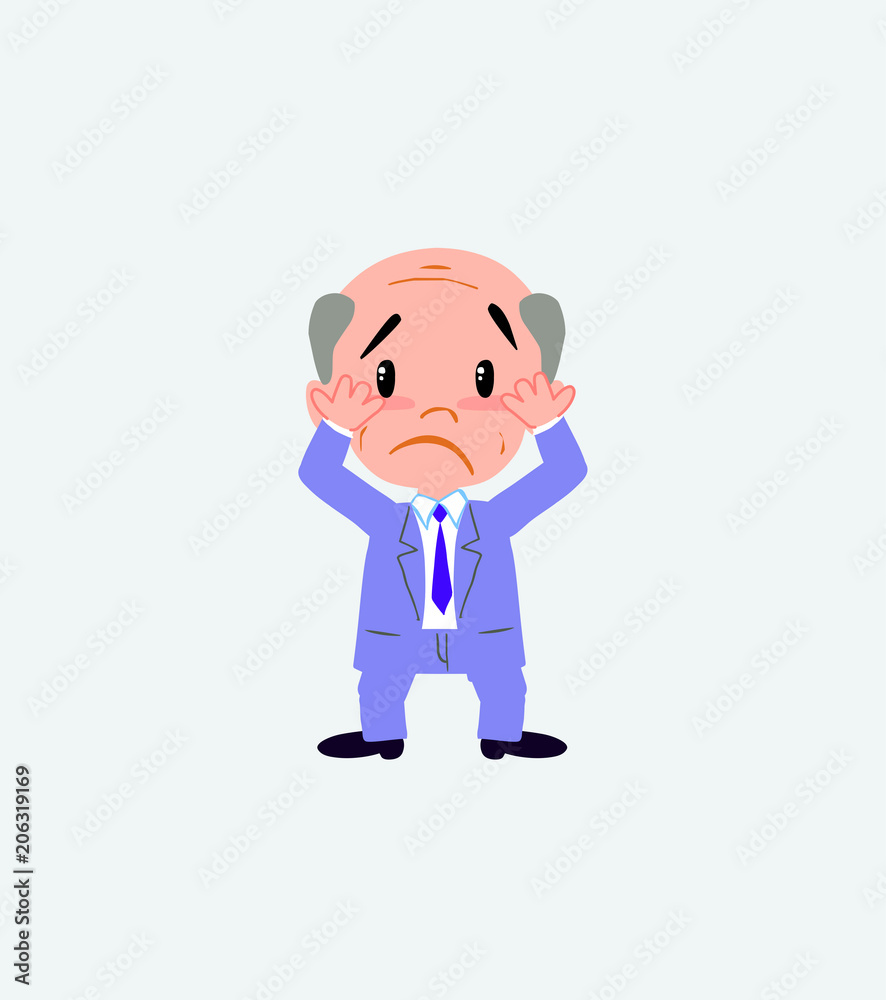 Old businessman, surprised. Old businessman, surprised.