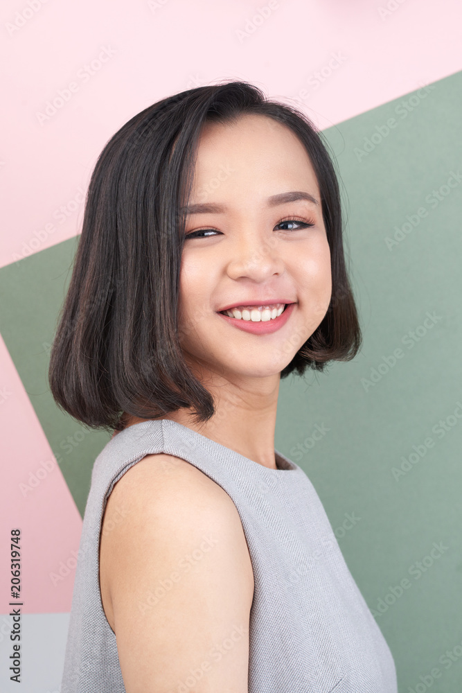 Cheerful pretty girl Cheerful pretty girl