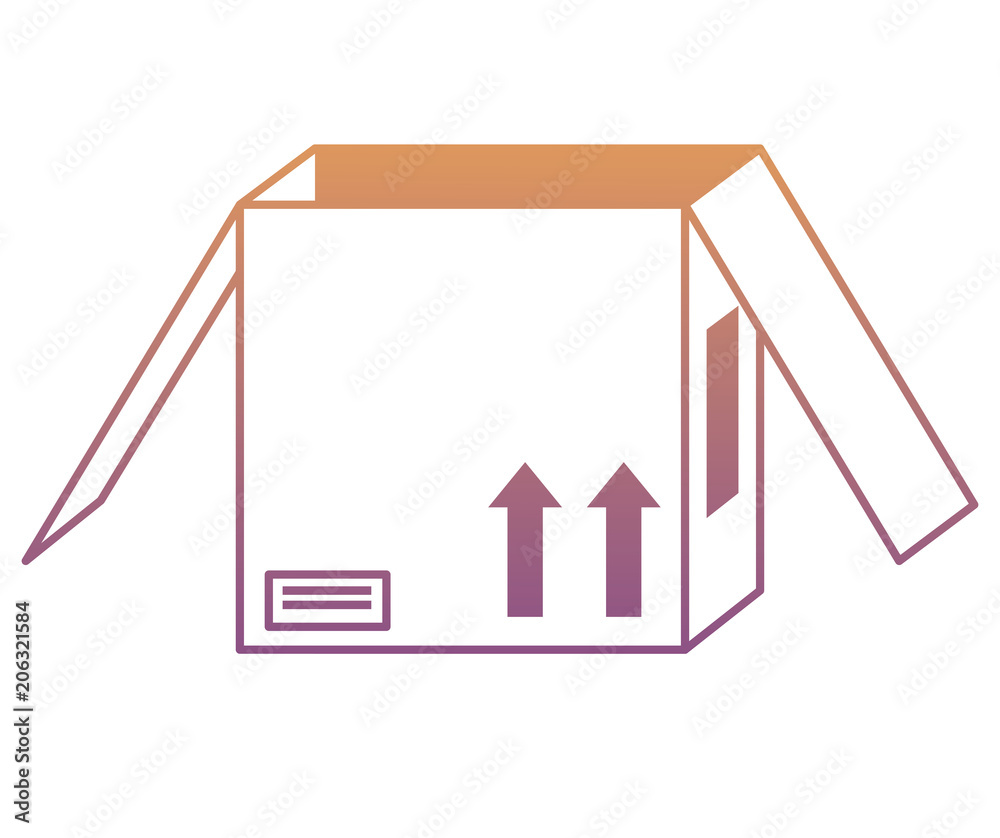 opened carton box icon over white background, colorful design. vector illustration opened carton box icon over white background, colorful design. vector illustration
