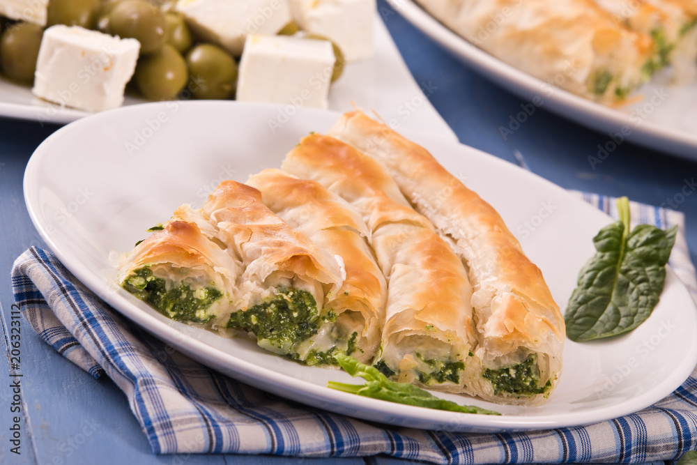 Greek spinach pie. Greek spinach pie.