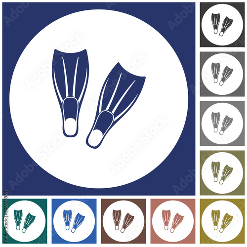 Diving flippers icon