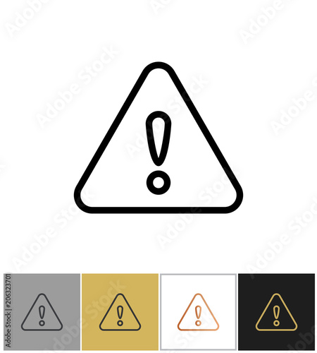 Warning icon, important problem message sign