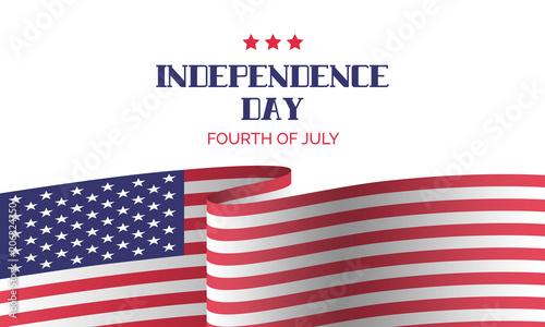 Independence day greeting card. Banner template