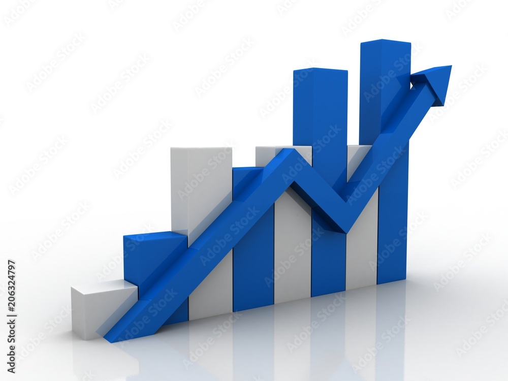 3d rendering Stock market online business concept. business Graph 3d rendering Stock market online business concept. business Graph