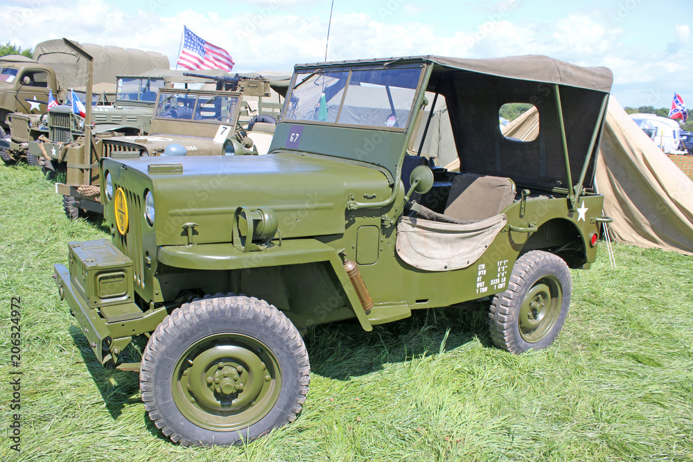 Fototapeta premium Vintage military trucks