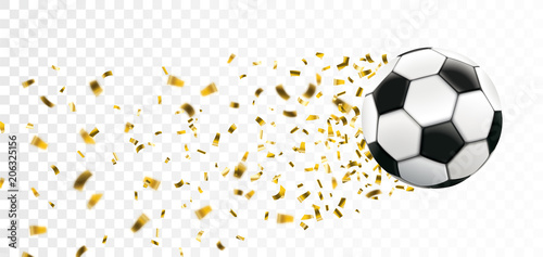 Football Golden Confetti Stardust Transparent Header