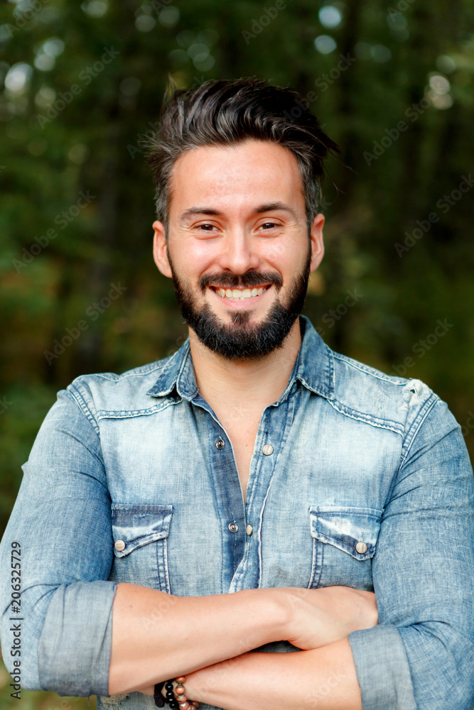 Young handsome bearded hipster man Young handsome bearded hipster man