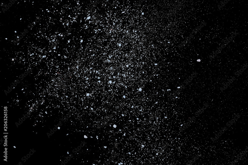 Colorful powder, isolated on black background, texture with clipping path Colorful powder, isolated on black background, texture with clipping path