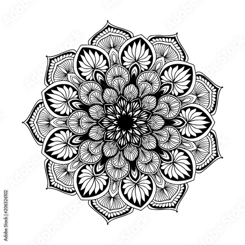 Mandalas for coloring  book. Decorative round ornaments. Unusual flower shape. Oriental vector, Anti-stress therapy patterns. Weave design elements. Yoga logos Vector.