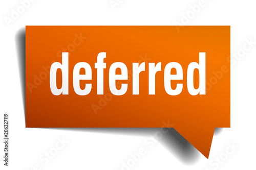 deferred orange 3d speech bubble