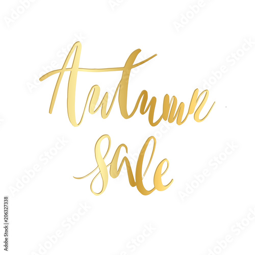 Autumn Sale Hand lettering Design Template