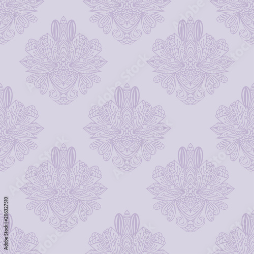 Vector damask seamless pattern element. Elegant luxury texture for wallpapers  backgrounds and page fill.