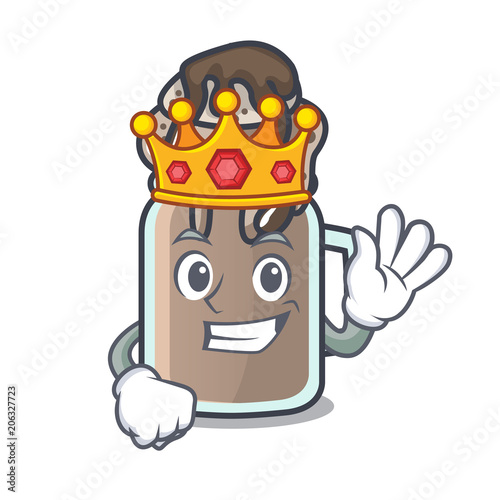King milkshake mascot cartoon style