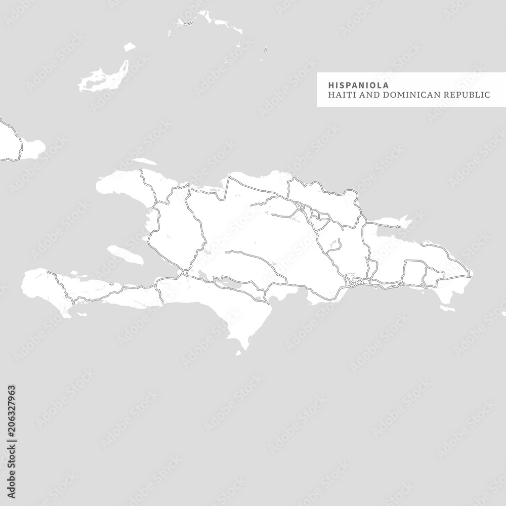 Map of Hispaniola Island