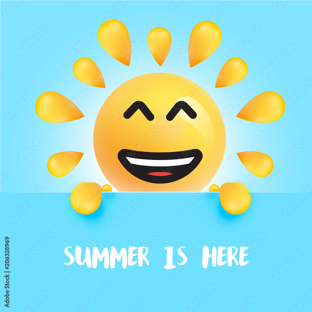 Funny sun-smiley with the title Funny sun-smiley with the title