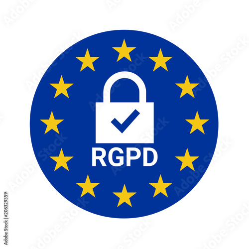 Symbole RGPD règlement général sur la protection des données  photo