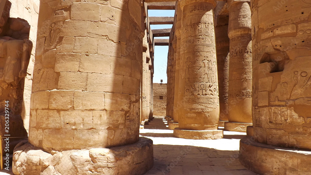 Luxor temple. Columns.