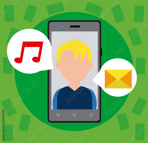 Social media from smartphone