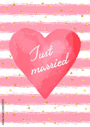 Wedding invitation or greeting card.