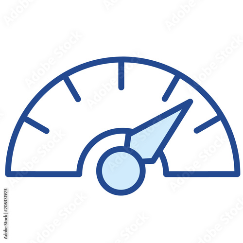 Tacho Geschwindigkeit Vector Icon Illustration
