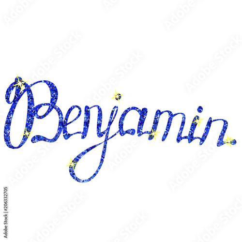 Benjamin name lettering tinsels