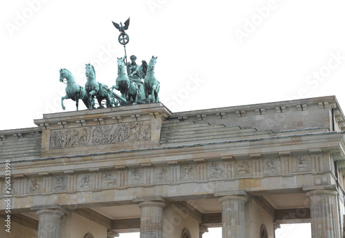 horses and the quadriga over the Brandenburg Gate in Berlin in G