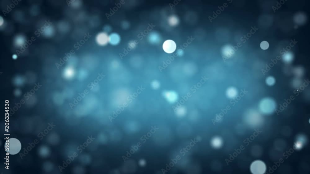 defocused blue particles motion background