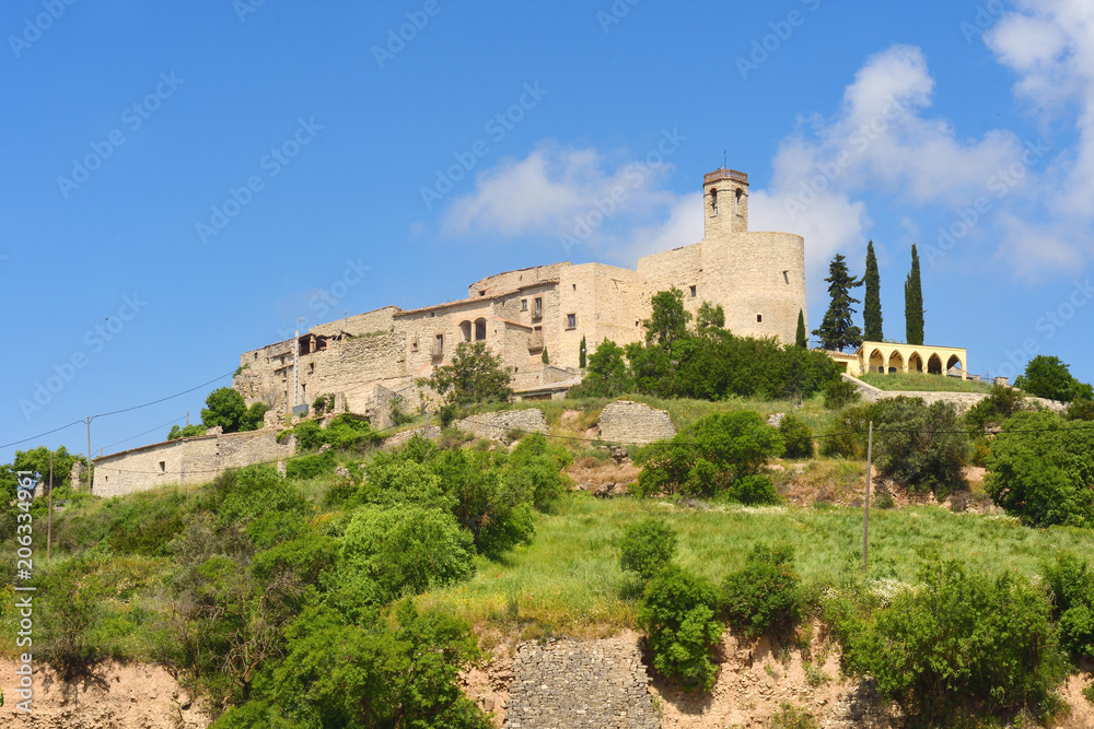 medieval village of Monfalco Murallat, la Segarra, LLeida province, Catalonia, Spain