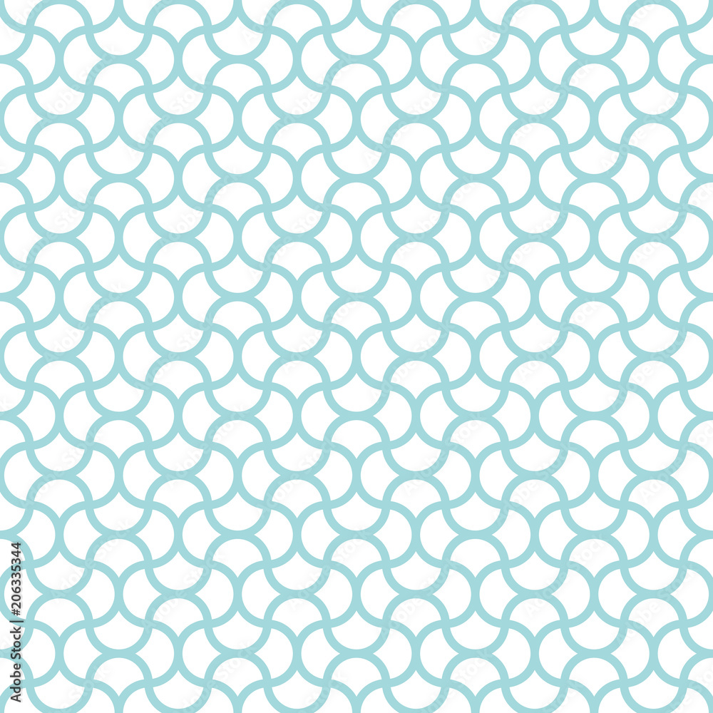 Fototapeta premium Seamless Retro Pattern Abstract Waves Turquoise