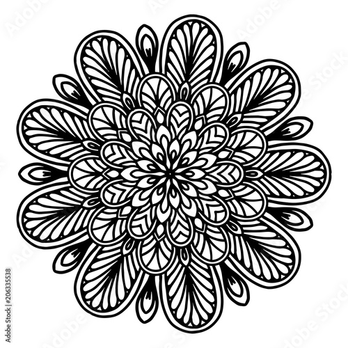 Mandalas for coloring  book. Decorative round ornaments. Unusual flower shape. Oriental vector  Anti-stress therapy patterns. Weave design elements. Yoga logos Vector.