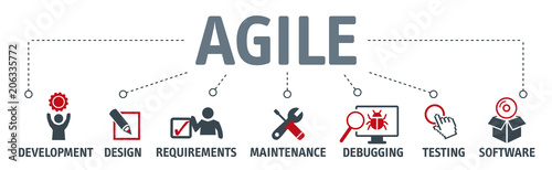 agile development vector illustration concept banner