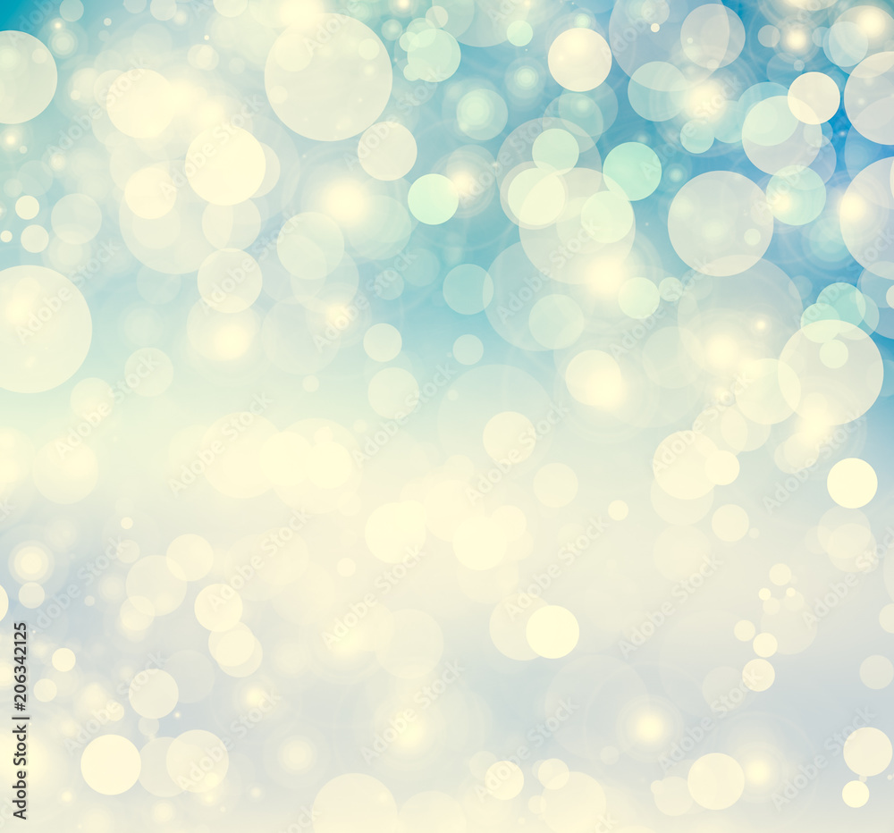 Obraz premium Abstract blue background with blur bokeh
