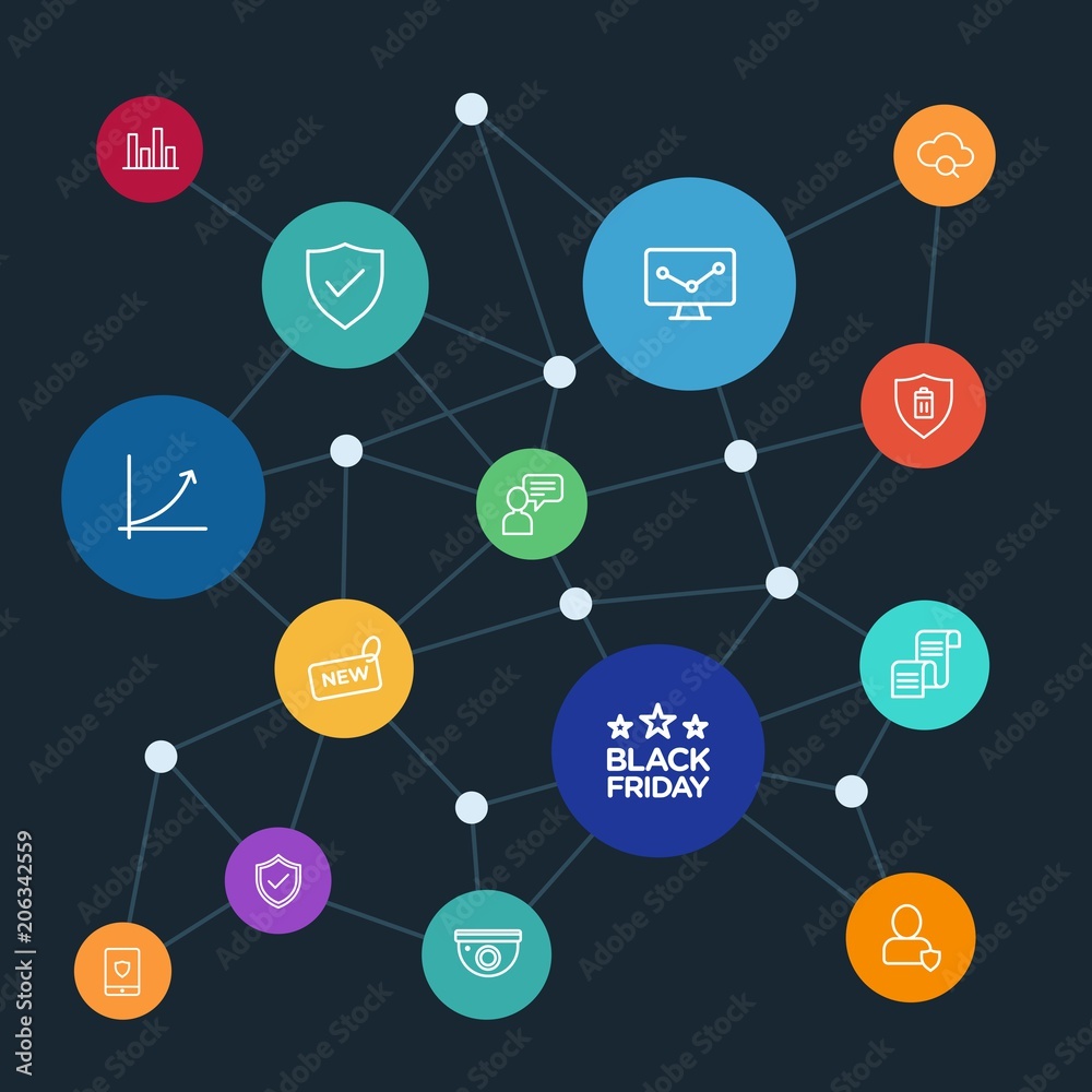 Abstract background with polygonal connected lines. Set of networking, charts, chat and messenger, security, shopping outline icons. Can be use for websites, mobile apps, presentations. Abstract background with polygonal connected lines. Set of networking, charts, chat and messenger, security, shopping outline icons. Can be use for websites, mobile apps, presentations.