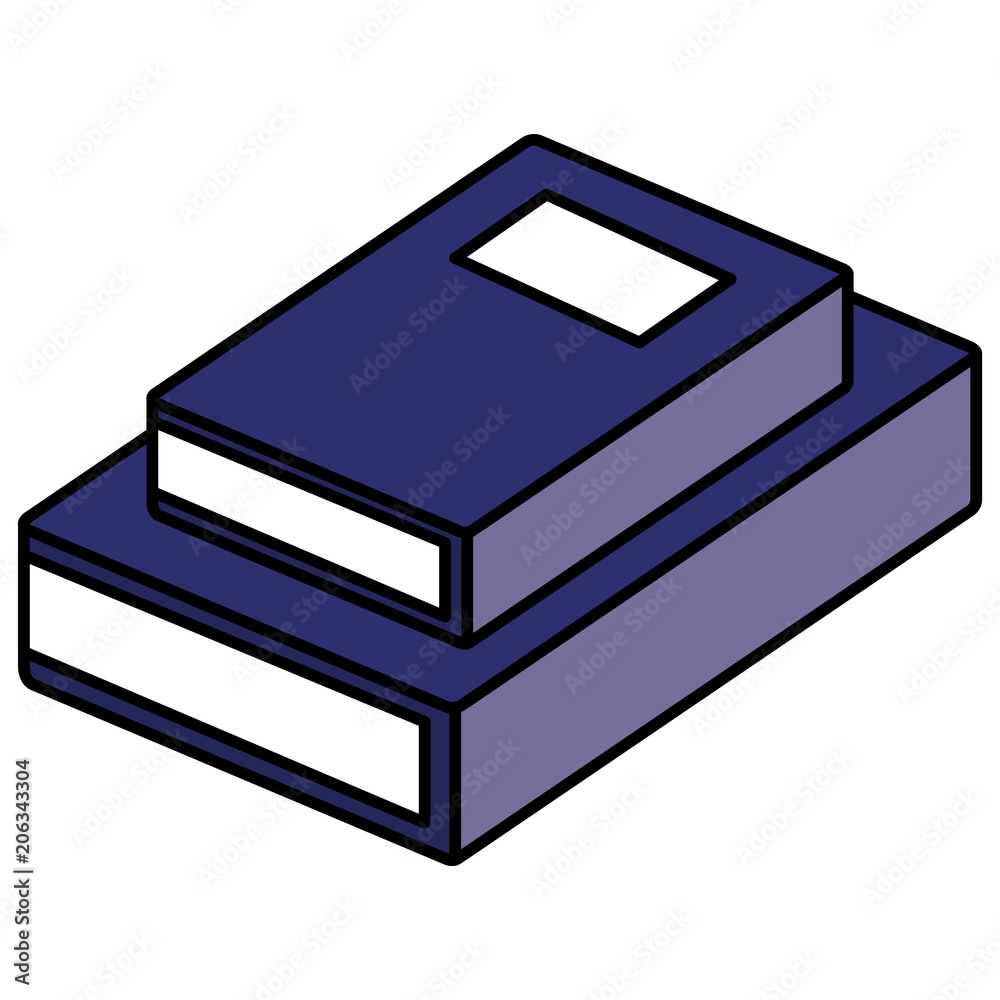 books school isometric icons vector illustration design books school isometric icons vector illustration design
