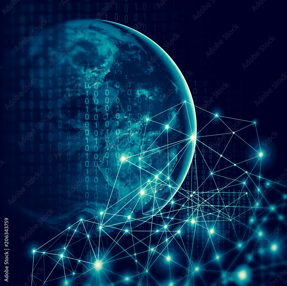 Obraz premium Earth from Space. Best Internet Concept of global business from concepts series. Elements of this image furnished by NASA. 3D illustration